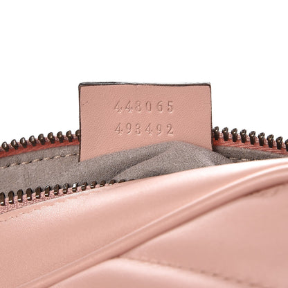 Gucci Calfskin Matelasse Mini GG Marmont Chain Shoulder Bag Perfect Pink 7 of 7