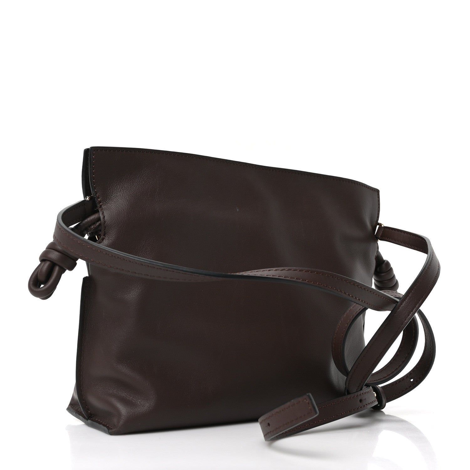 Loewe Calfskin Mini Flamenco Knot Clutch Chocolate 3 of 9