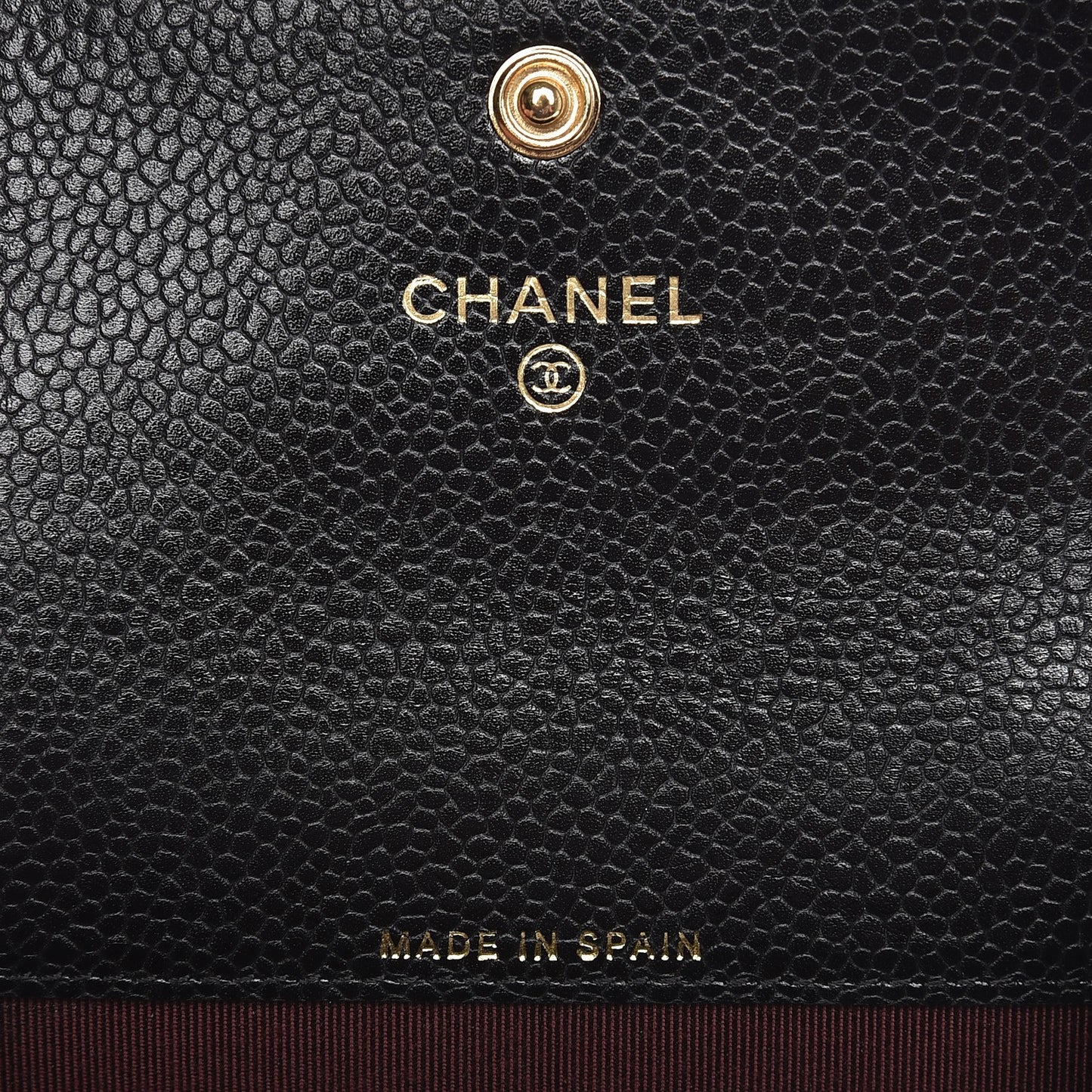 Caviar Quilted Flap Card Holder Black