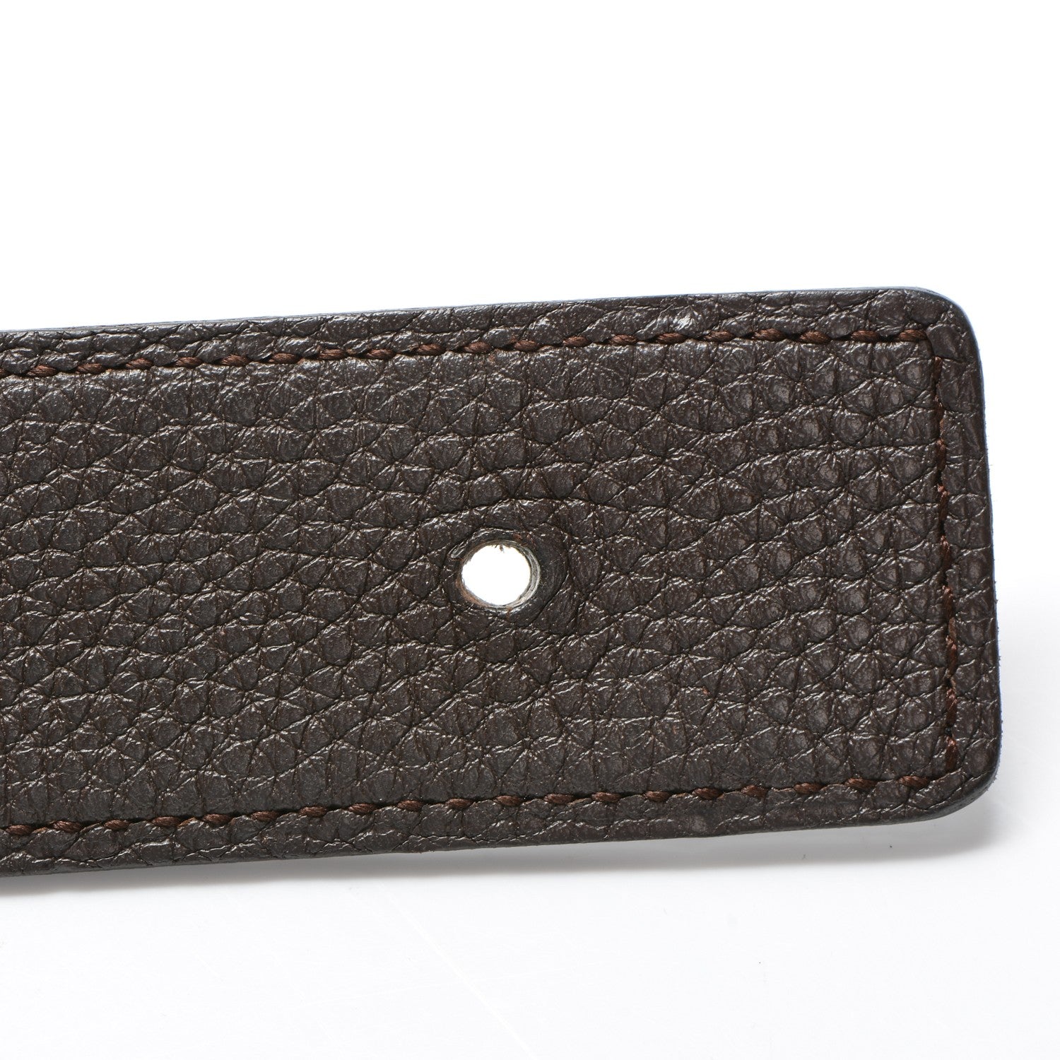 Hermes Box Togo 32mm H Belt 80 Black Chocolate 11 of 21