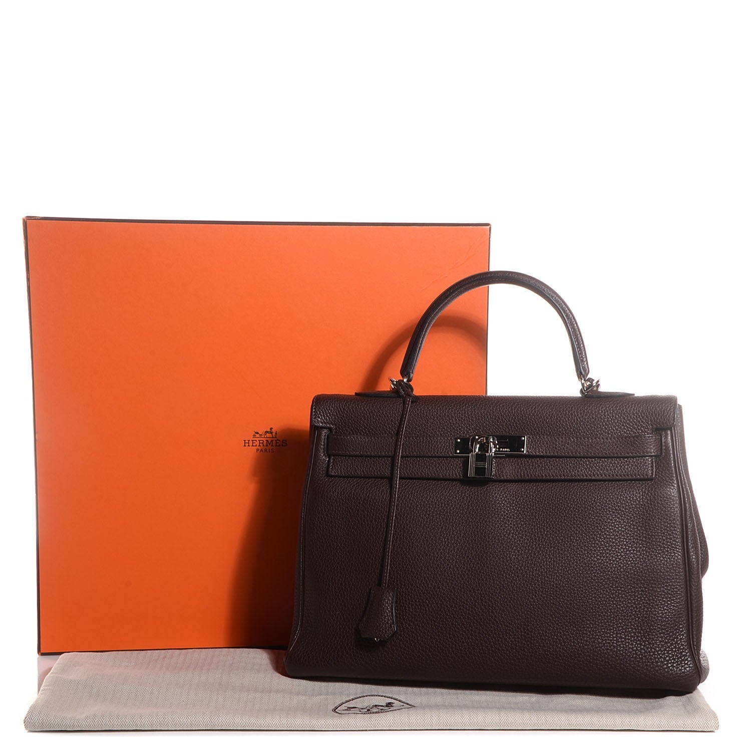 Hermes Togo Kelly Retourne 35 Chocolate 21 of 21