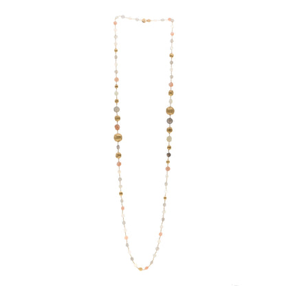 Marco Bicego 18K Yellow Gold Moonstone Sunstone Beaded Necklace 3 of 4