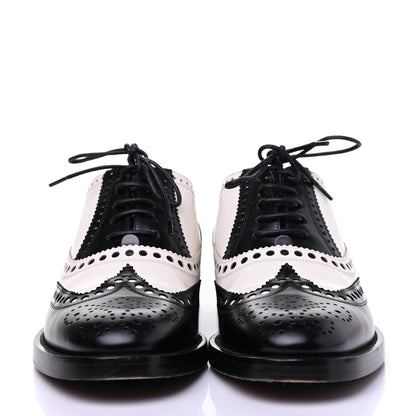 Christian Dior Calfskin Diorunit Oxford Flats 37.5 Black White 2 of 16