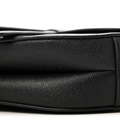 Christian Dior Grained Calfskin Saddle Bag With Strap Black 10 of 14