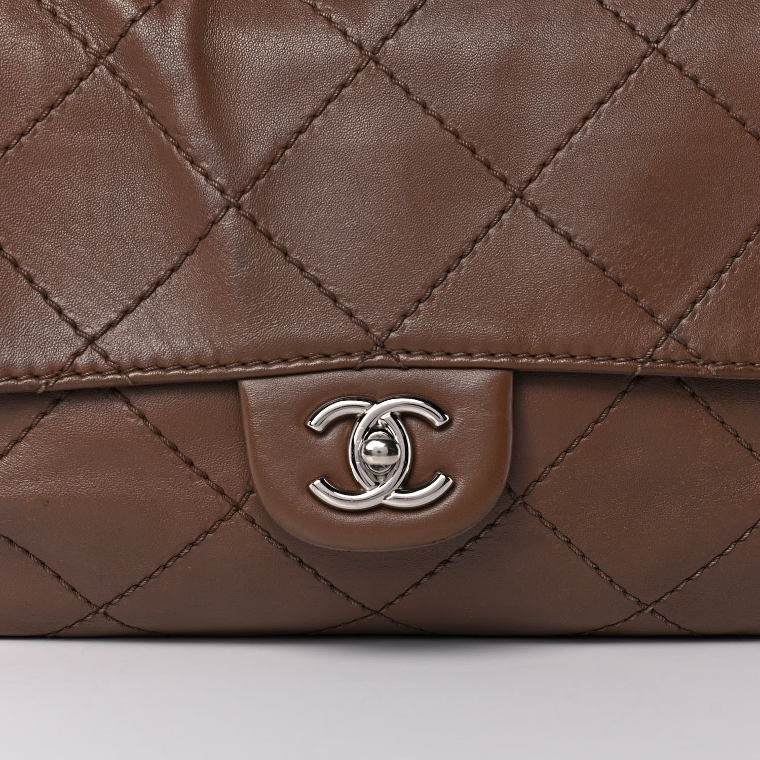 Chanel Calfskin Stitched Flap Brown 8 of 12