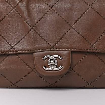 Chanel Calfskin Stitched Flap Brown 8 of 12