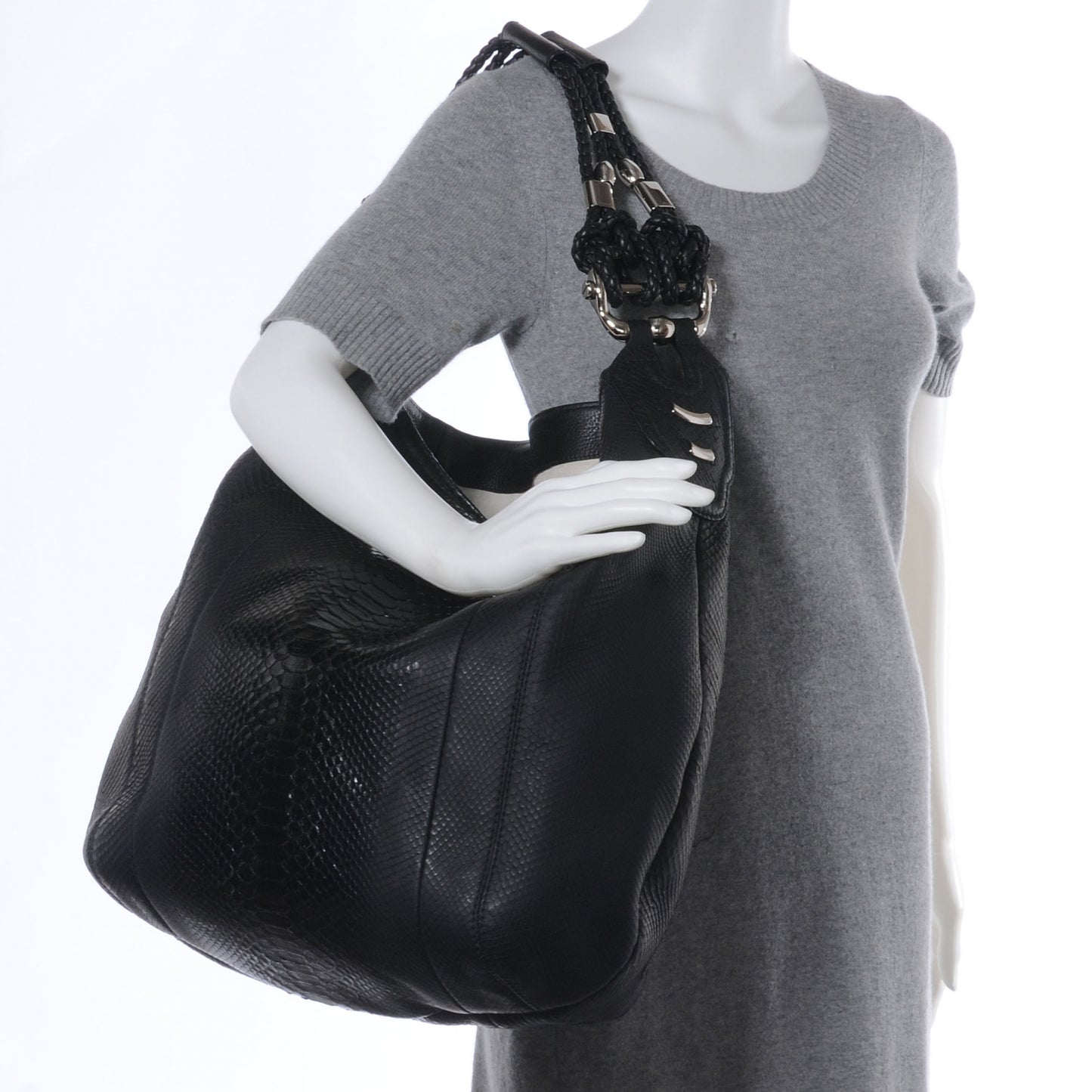 Python Large Techno Tag Hobo Black