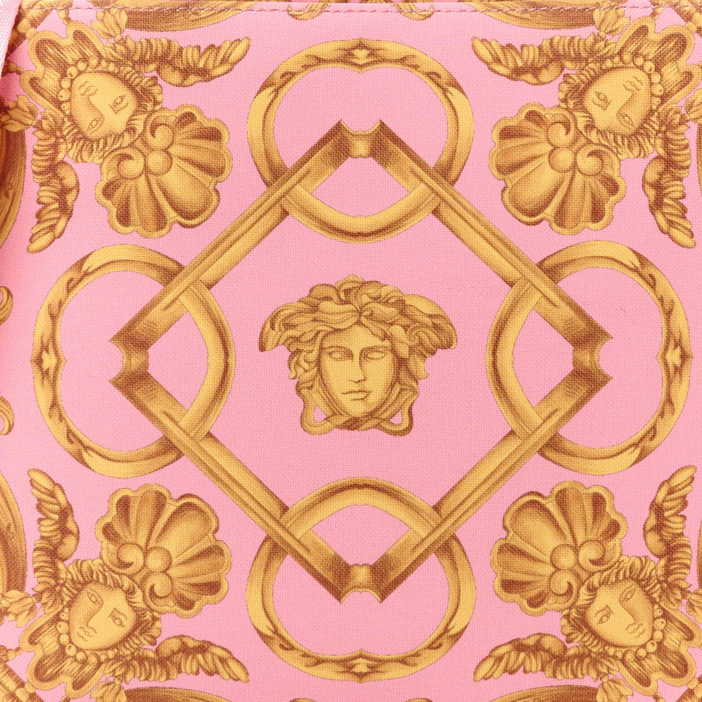 Canvas Baroque Print Medusa Small Tote Pink