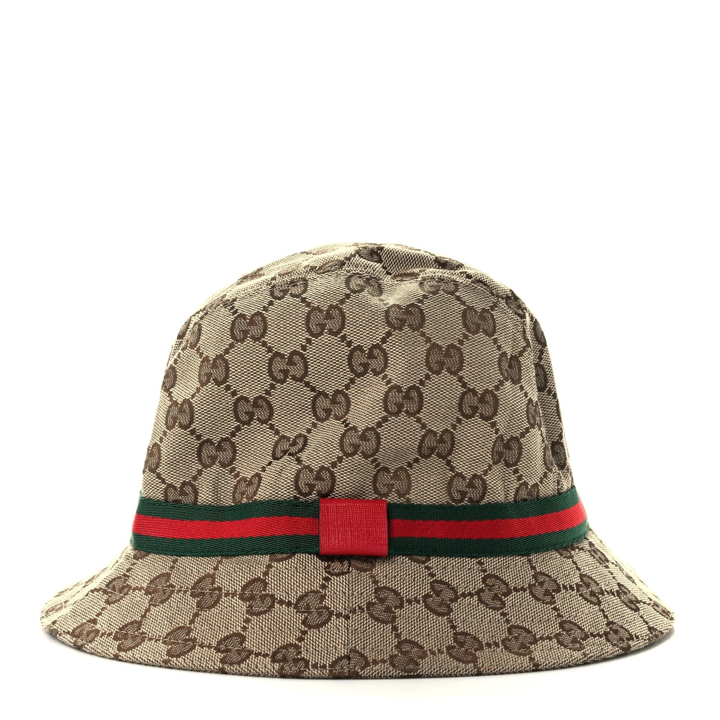 GG Monogram Web Bucket Hat M Brown