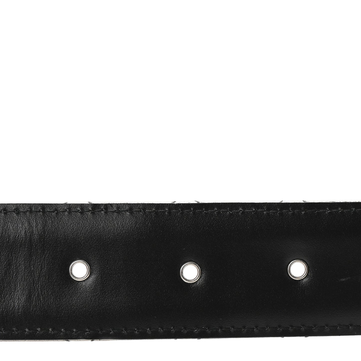 Metallic Calfskin Quilted CC Chain Belt 95 38 Silver