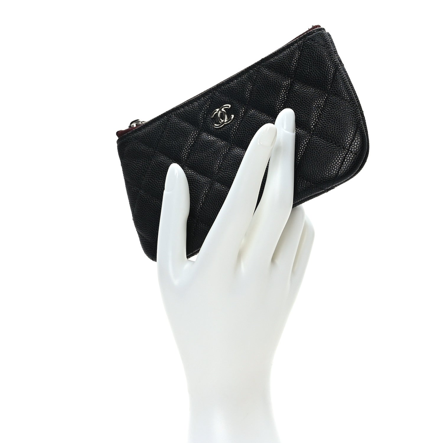 Chanel Caviar Quilted Small Cosmetic Case Black 2 of 7