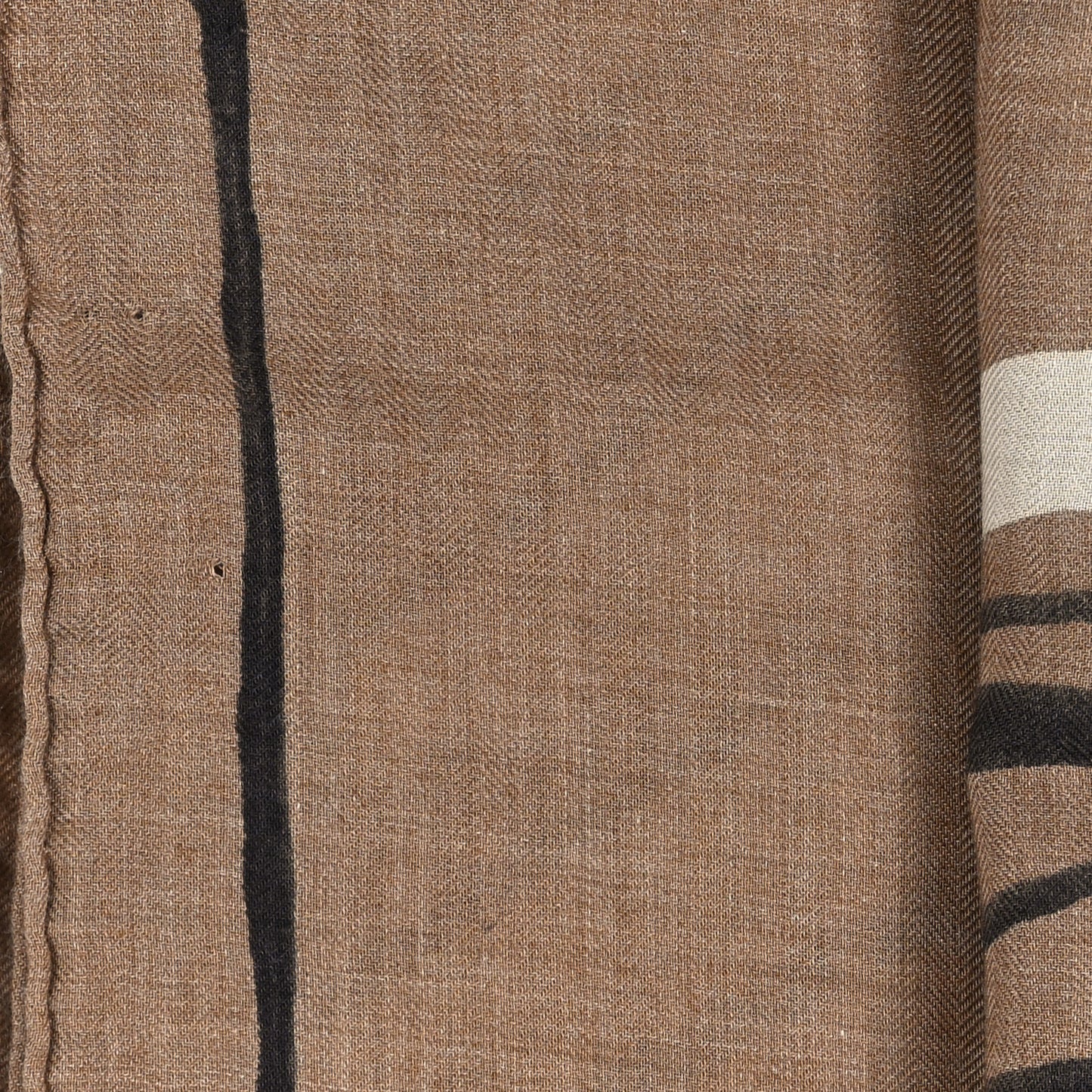 Cashmere Silk Libre Comme Pegase Shawl 140 Caramel Creme Black