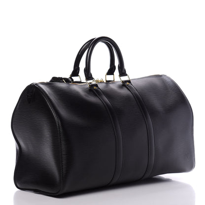 Louis Vuitton Epi Keepall 45 Black 2 of 10