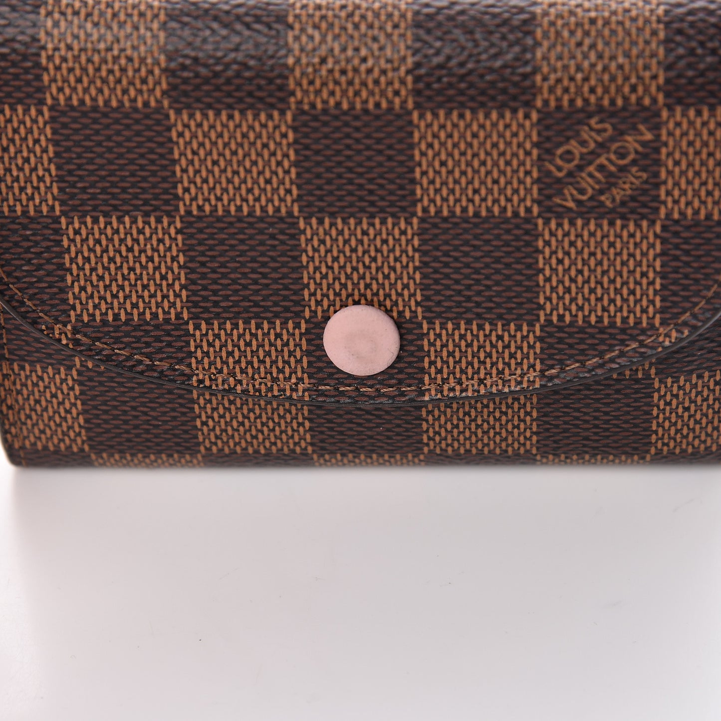 Damier Ebene Rosalie Coin Purse Rose Ballerine