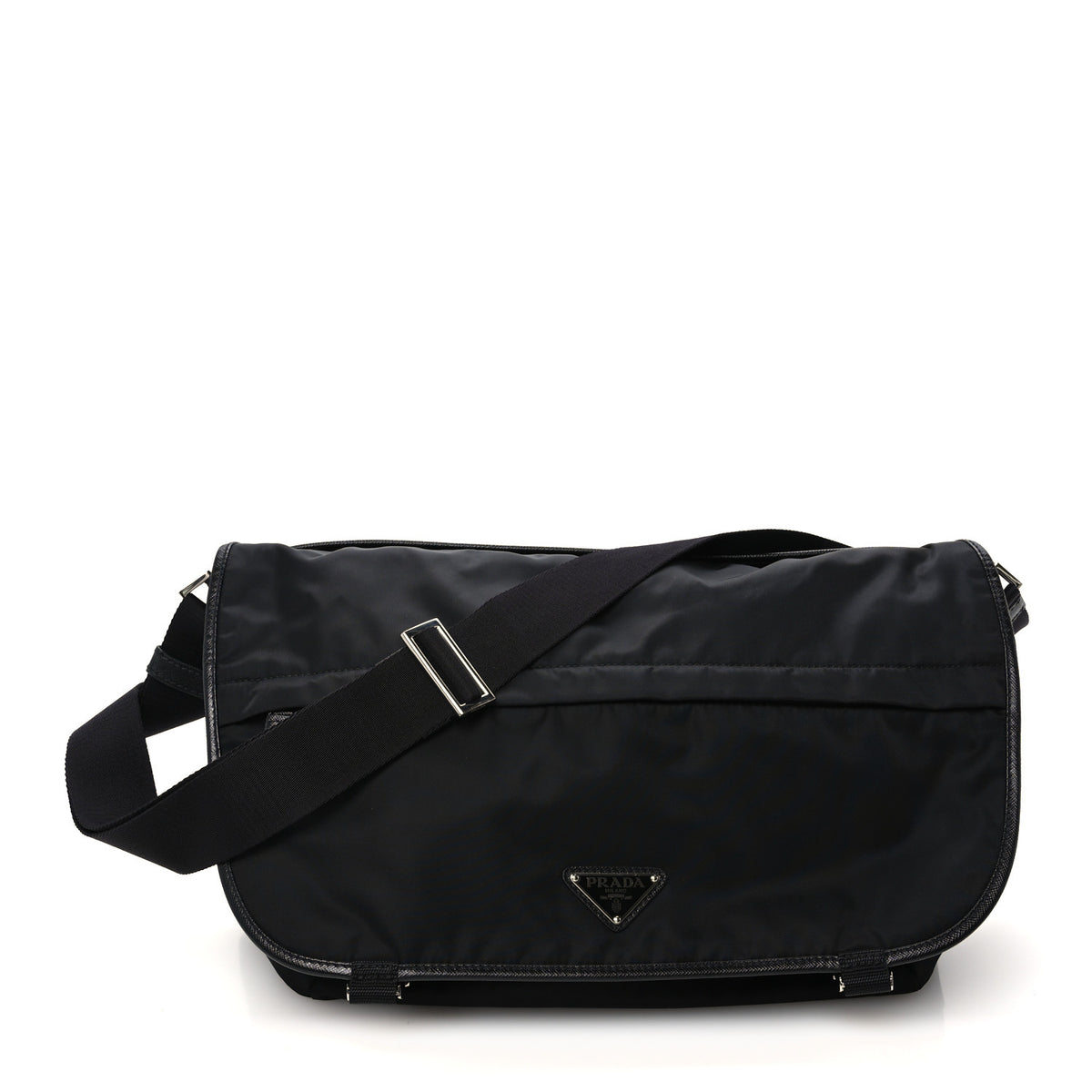 Prada Re-Nylon Saffiano Sea Beyond Messenger Shoulder Bag Black 1 of 9