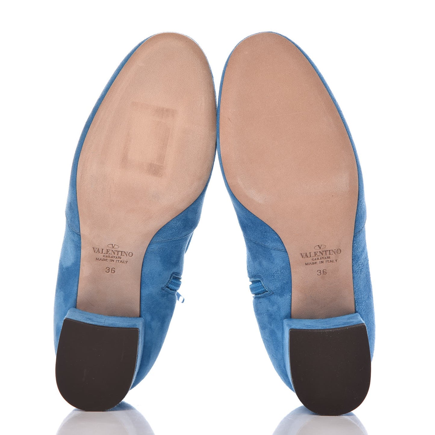 Suede Stretch 60mm Ankle Boots 36 Light Blue