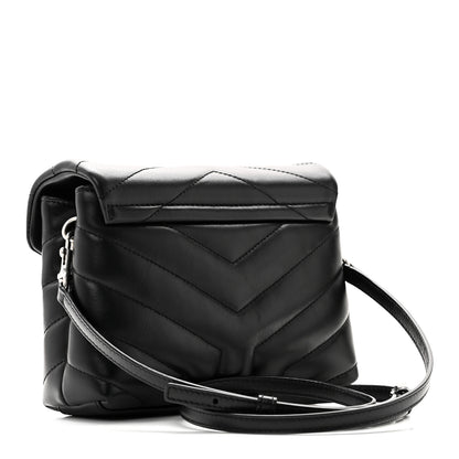 Saint Laurent Calfskin Y Quilted Monogram Toy Loulou Crossbody Bag Black 3 of 11