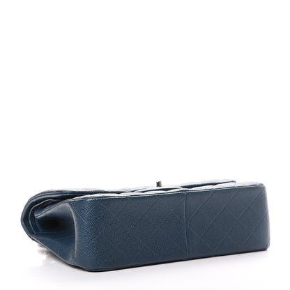 Chanel Caviar Quilted Jumbo Double Flap Dark Blue 3 of 10