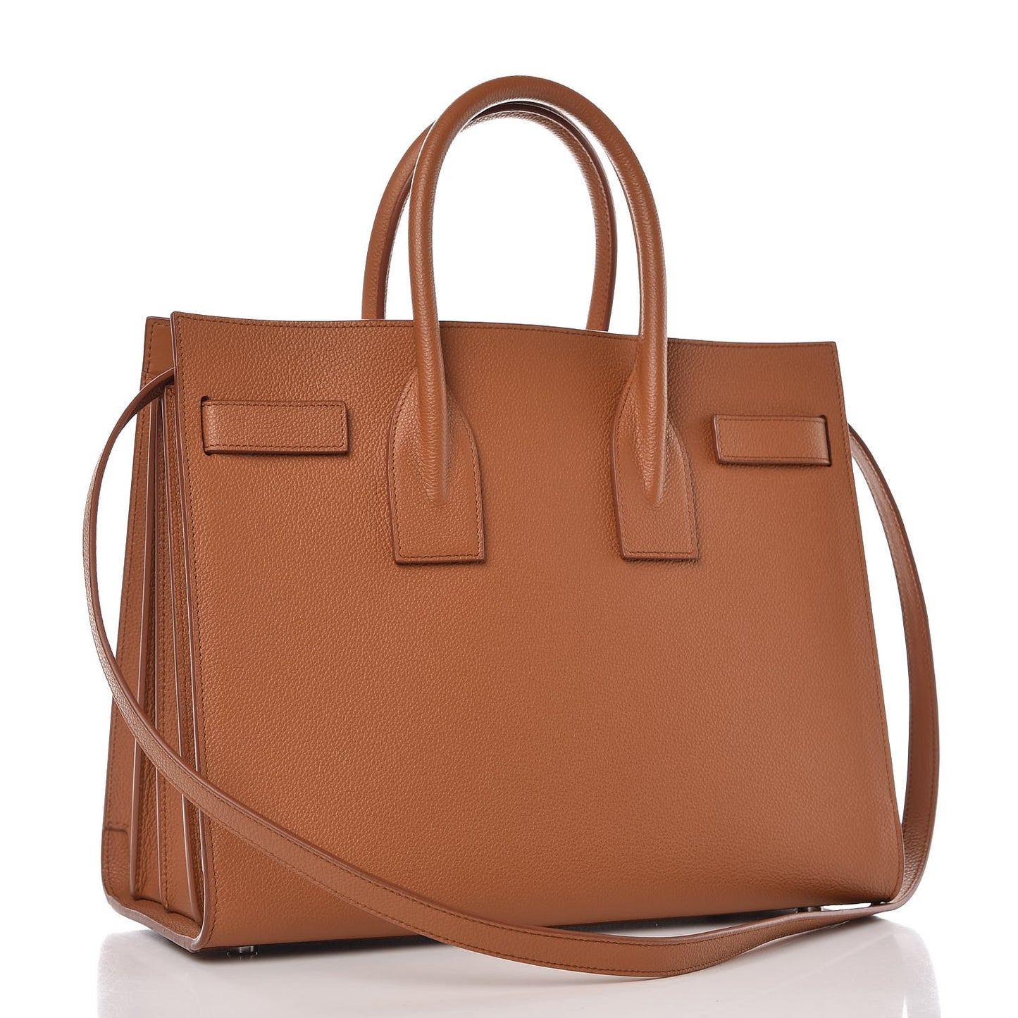 Grained Calfskin Small Sac De Jour Saddle Brown