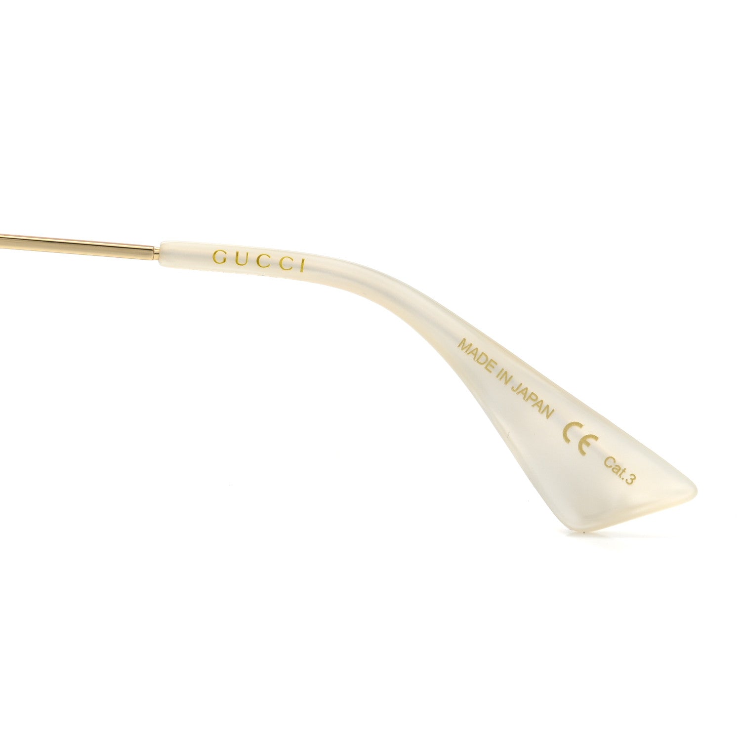 Gucci Metal Round Frame Tiger Print Sunglasses GG0061S Gold 5 of 8