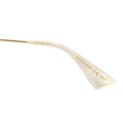 Gucci Metal Round Frame Tiger Print Sunglasses GG0061S Gold 5 of 8