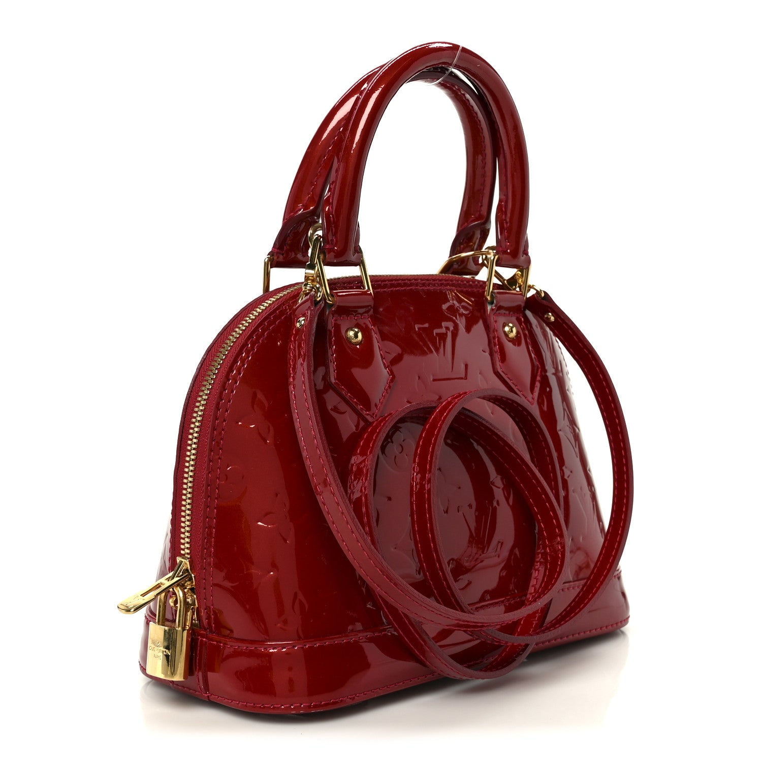 Louis Vuitton Vernis Alma BB Cherry 3 of 10