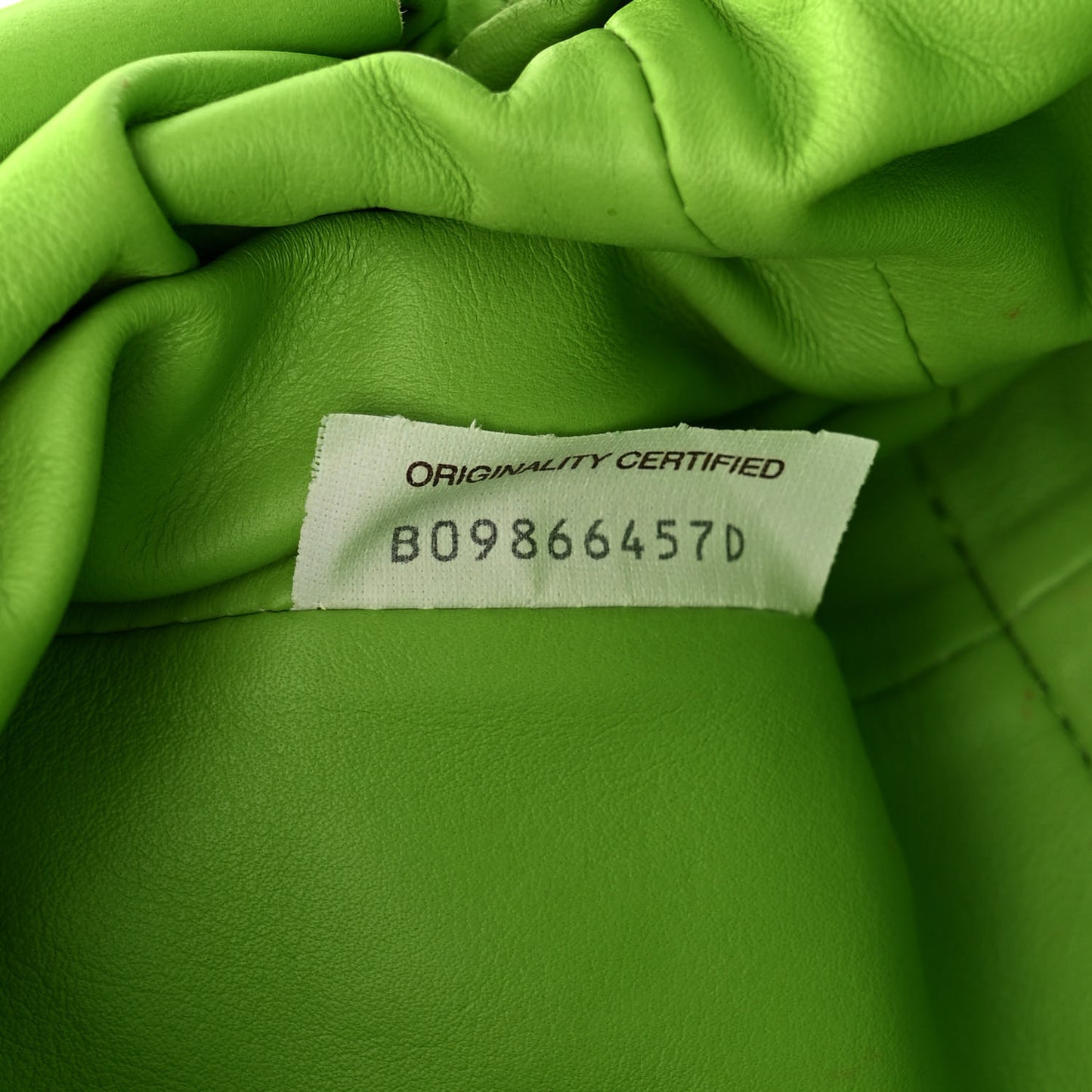 Butter Calfskin The Mini Pouch Acid Green