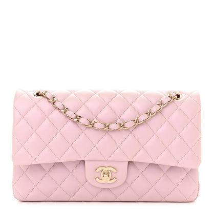 Chanel Iridescent Calfskin Quilted Medium Double Flap Pink 1 of 11