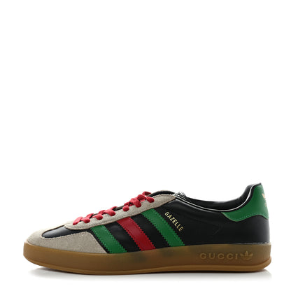 Gucci X ADIDAS Suede Madeira Demetra Mens Gazelle Sneakers 10.5 Oatmeal Black New Shamarock Hibiscus Red 1 of 9