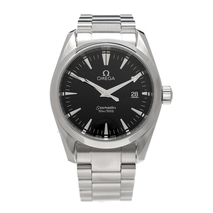 Omega Stainless Steel 36mm Seamaster Aqua Terra Quartz Watch Black 2518.50 1 of 5