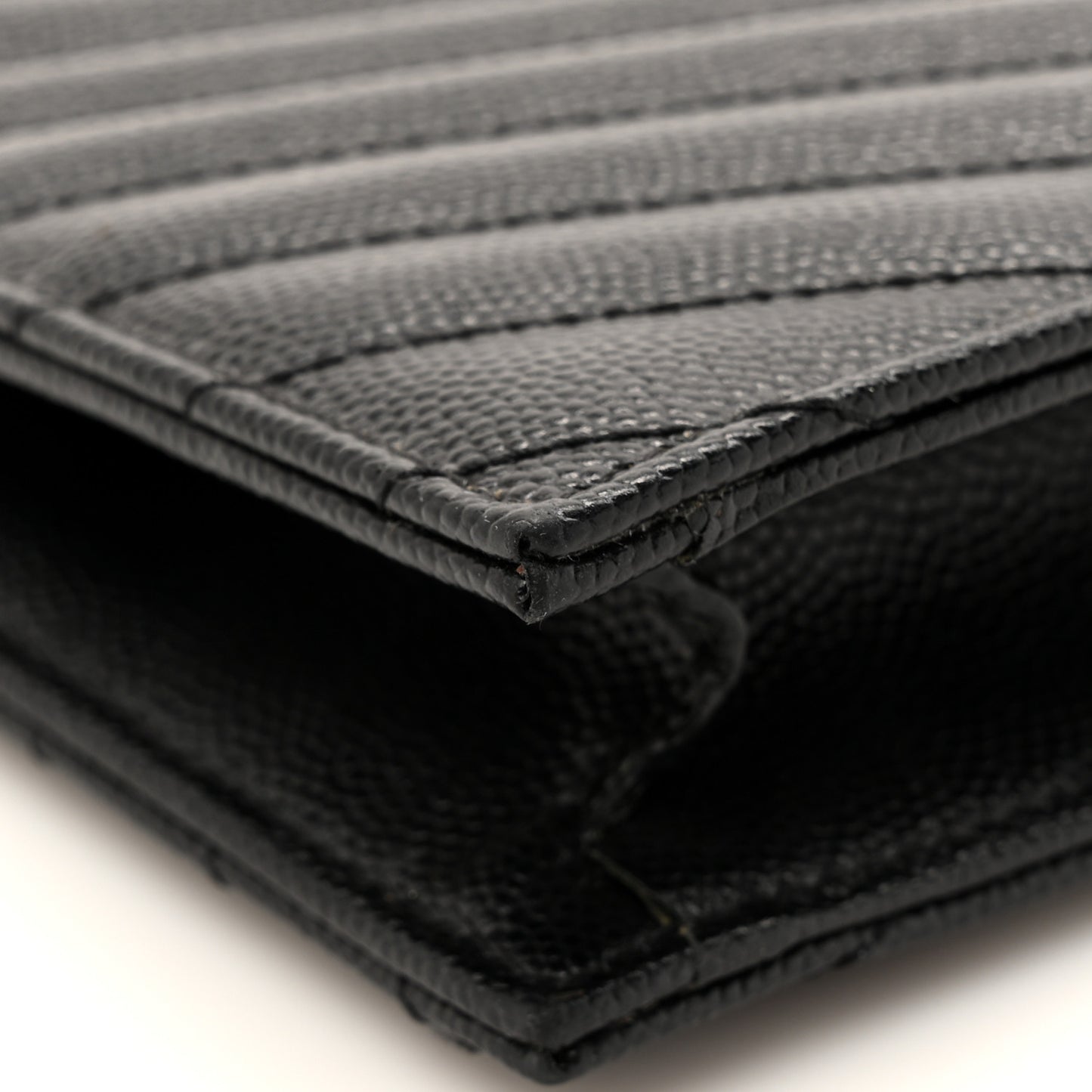 Grain De Poudre Matelasse Chevron Monogram Double Zip Wallet Black