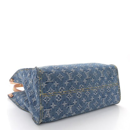 Louis Vuitton Monogram Denim Onthego MM Blue 4 of 9