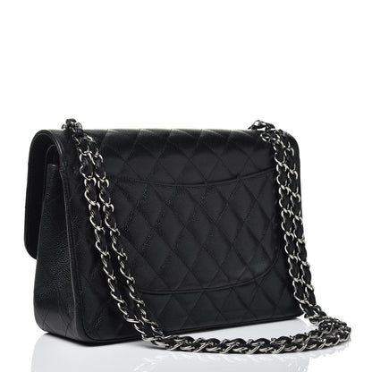 Chanel Caviar Quilted Jumbo Double Flap Black 3 of 9