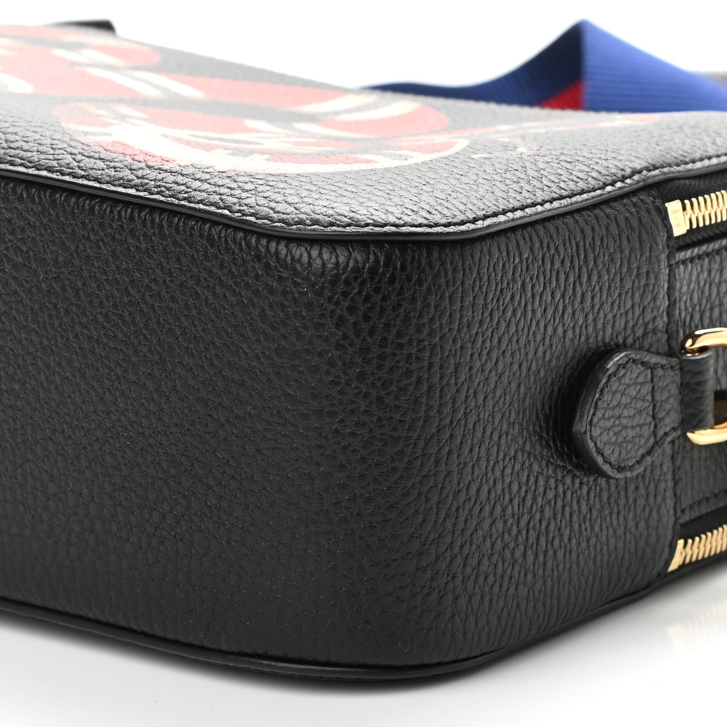 Grained Calfskin Sylvie Web Kingsnake Small Camera Bag Black Multicolor