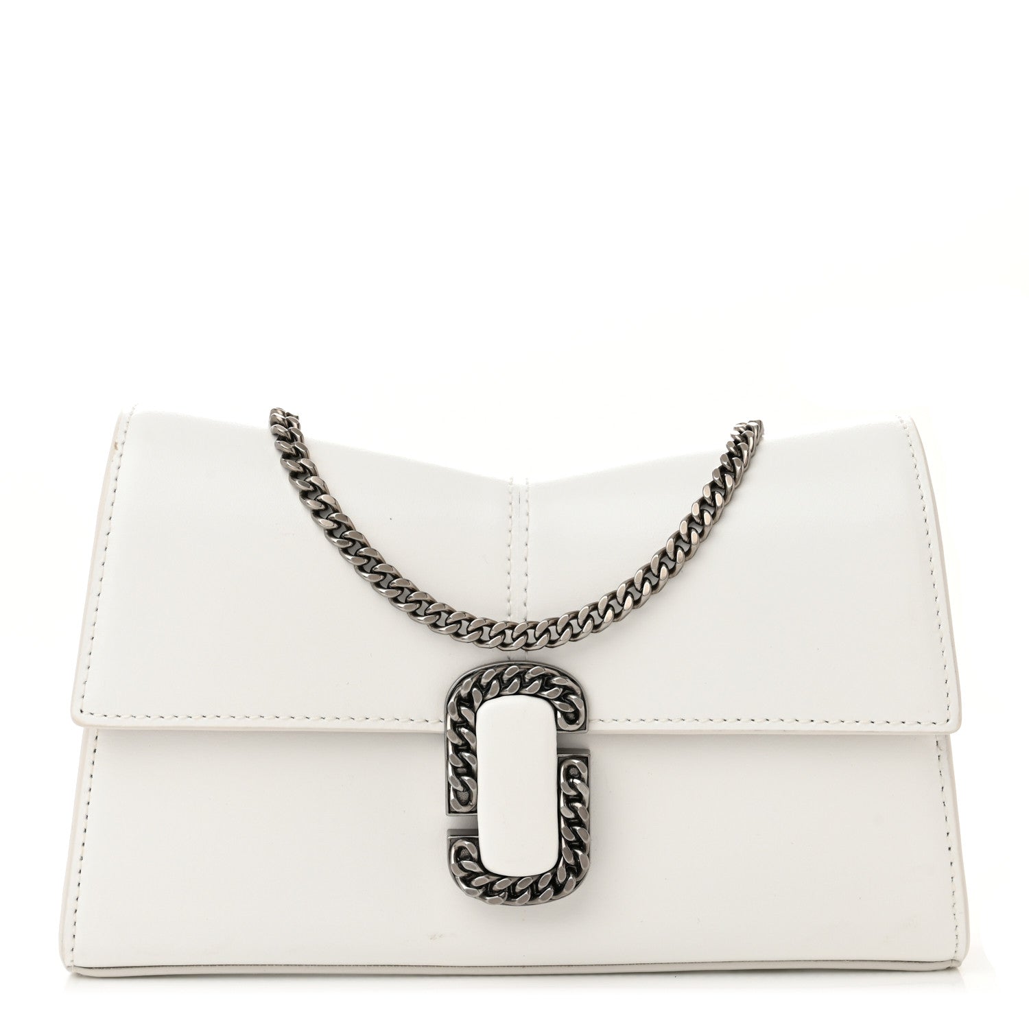 Marc Jacobs Calfskin Saint Marc Chain Wallet White 1 of 13