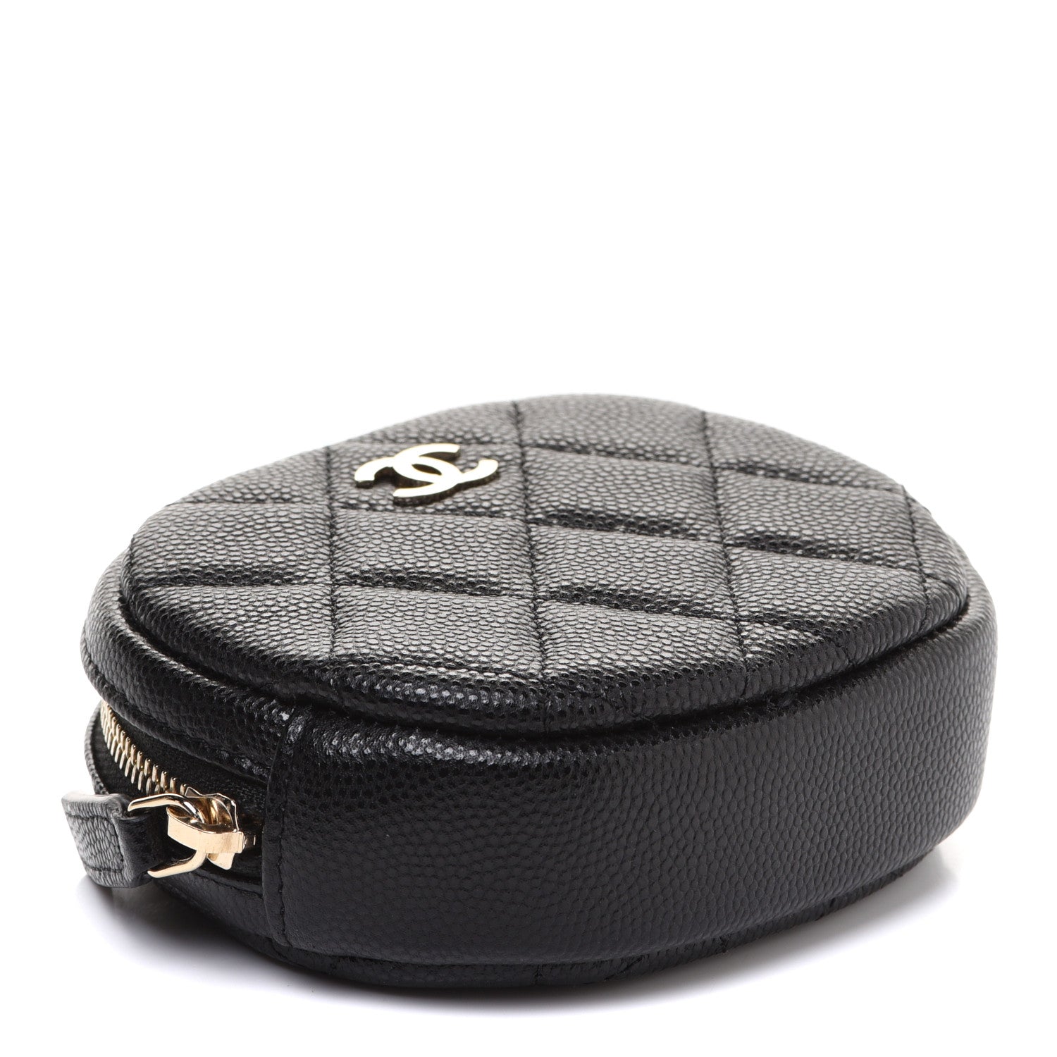 Chanel Caviar Quilted Zip Around Classic Coin Purse Black 4 of 8