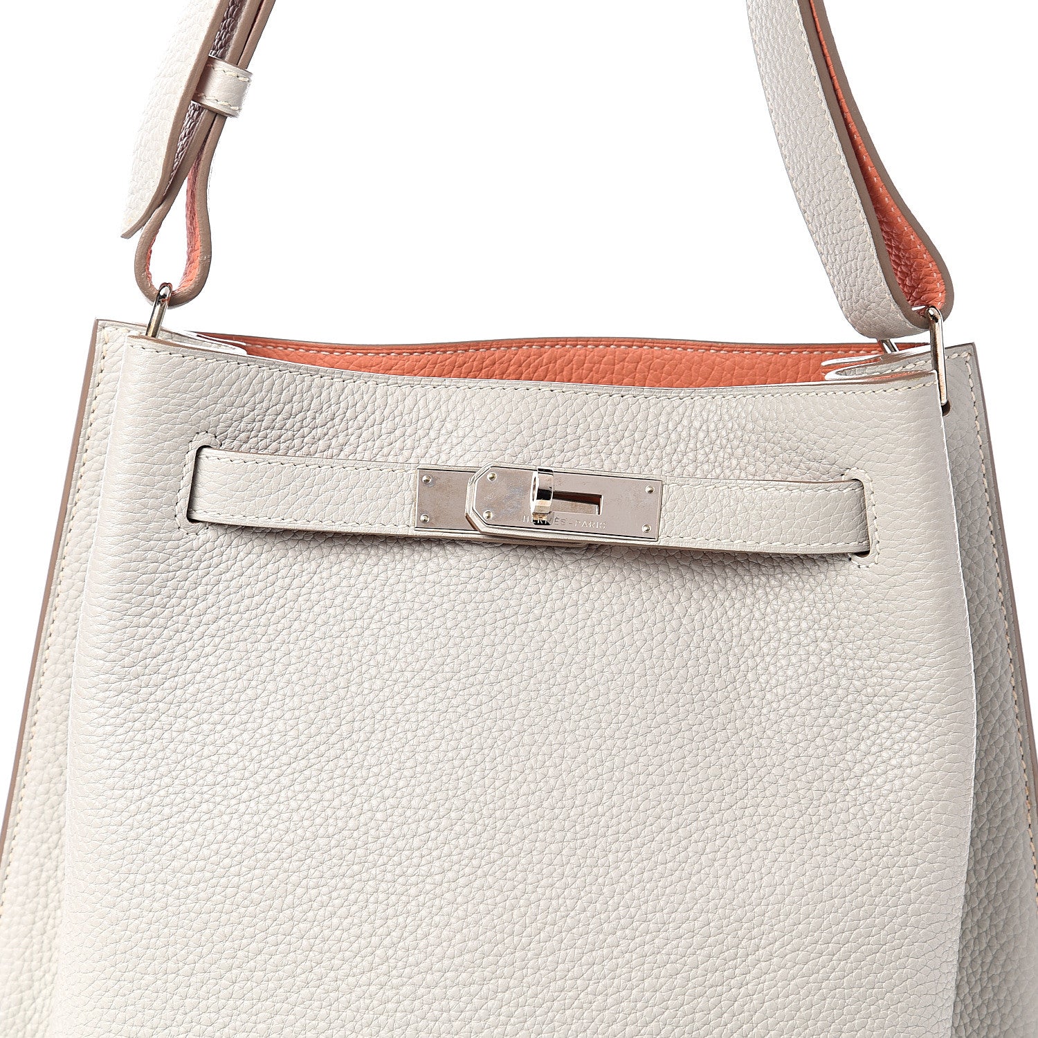 Hermes Taurillon Clemence So Kelly 22 Gris Perle Crevette 8 of 9