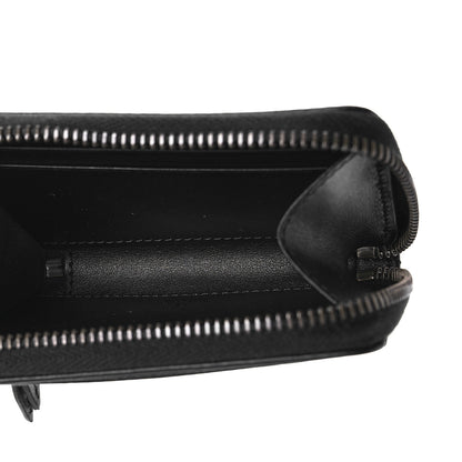 Gucci Calfskin Matelasse GG Marmont Zip Around Card Case Black 5 of 8