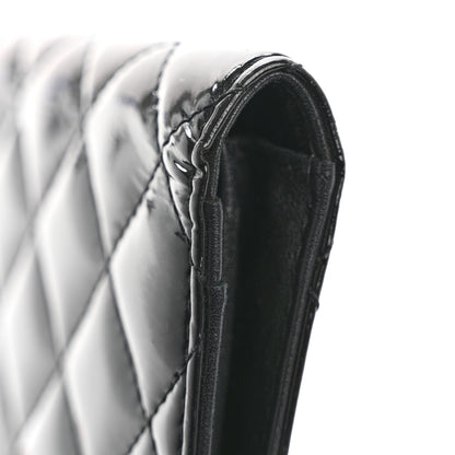 Chanel Patent Quilted Brilliant Yen Wallet Black 11 of 12
