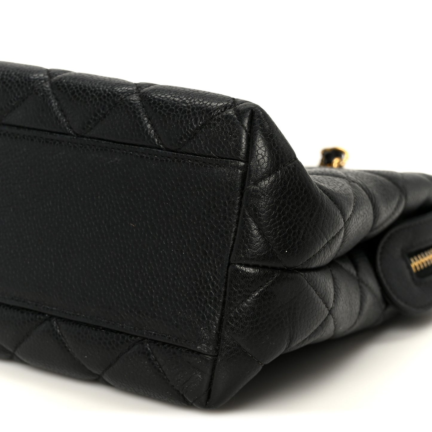 Caviar Quilted Shoulder Bag Black