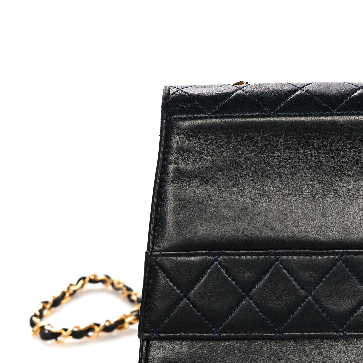 Lambskin Quilted Jumbo Single Flap Black