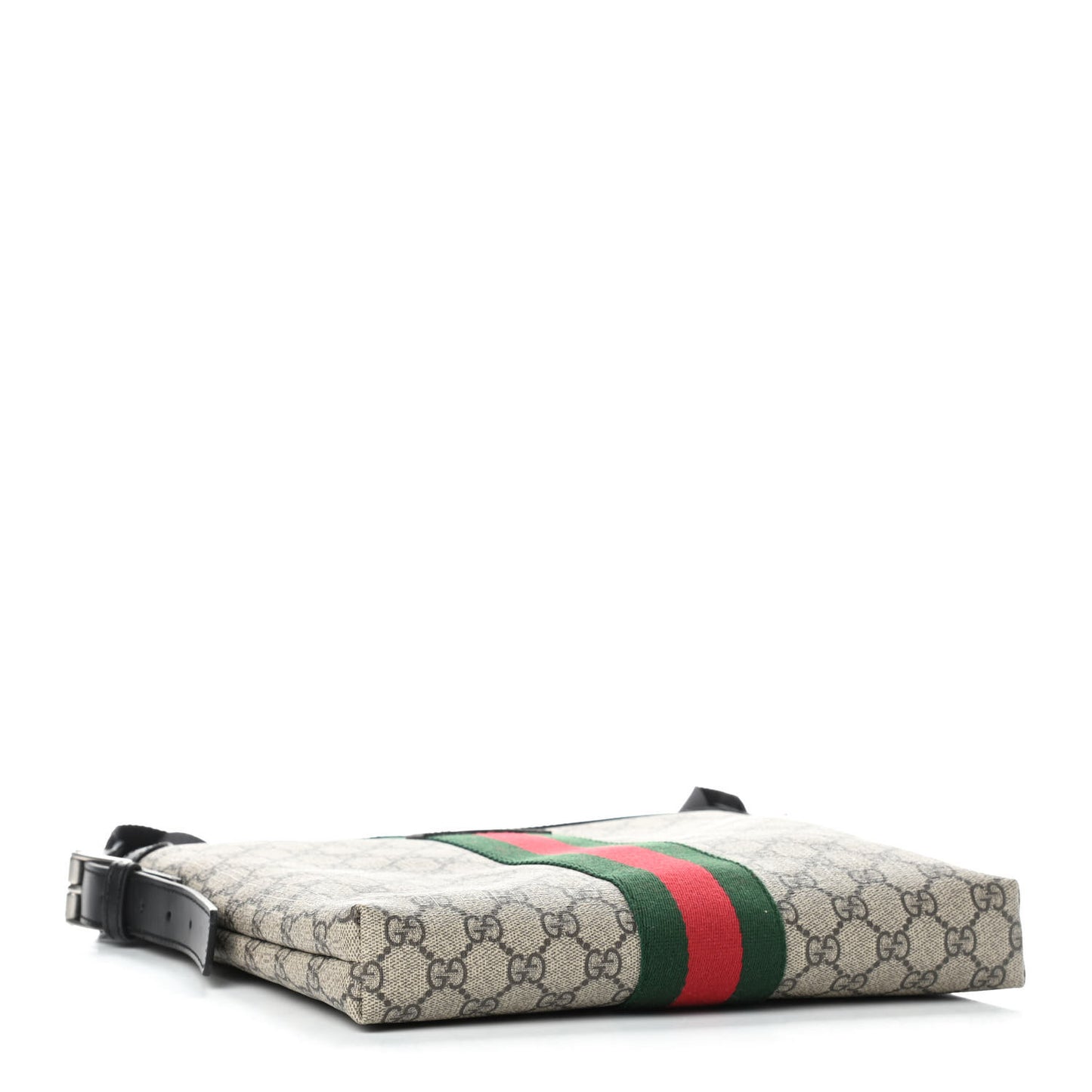 GG Supreme Monogram Web Messenger Bag Black