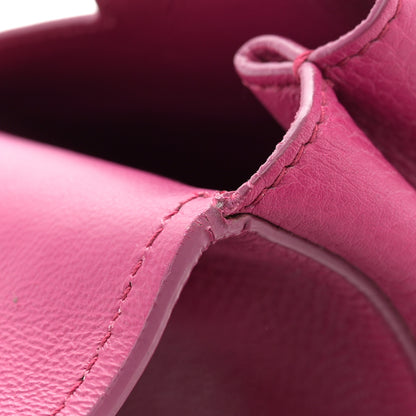 Salvatore Ferragamo Grained Calfskin Linda Top Handle Satchel Sangria 12 of 19