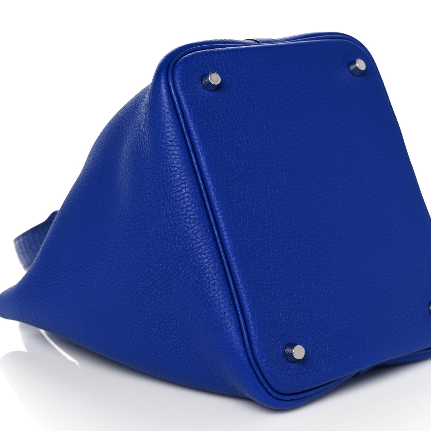 Hermes Taurillon Clemence Matte Alligator Picotin Lock Touch 22 MM Bleu Electrique 7 of 8