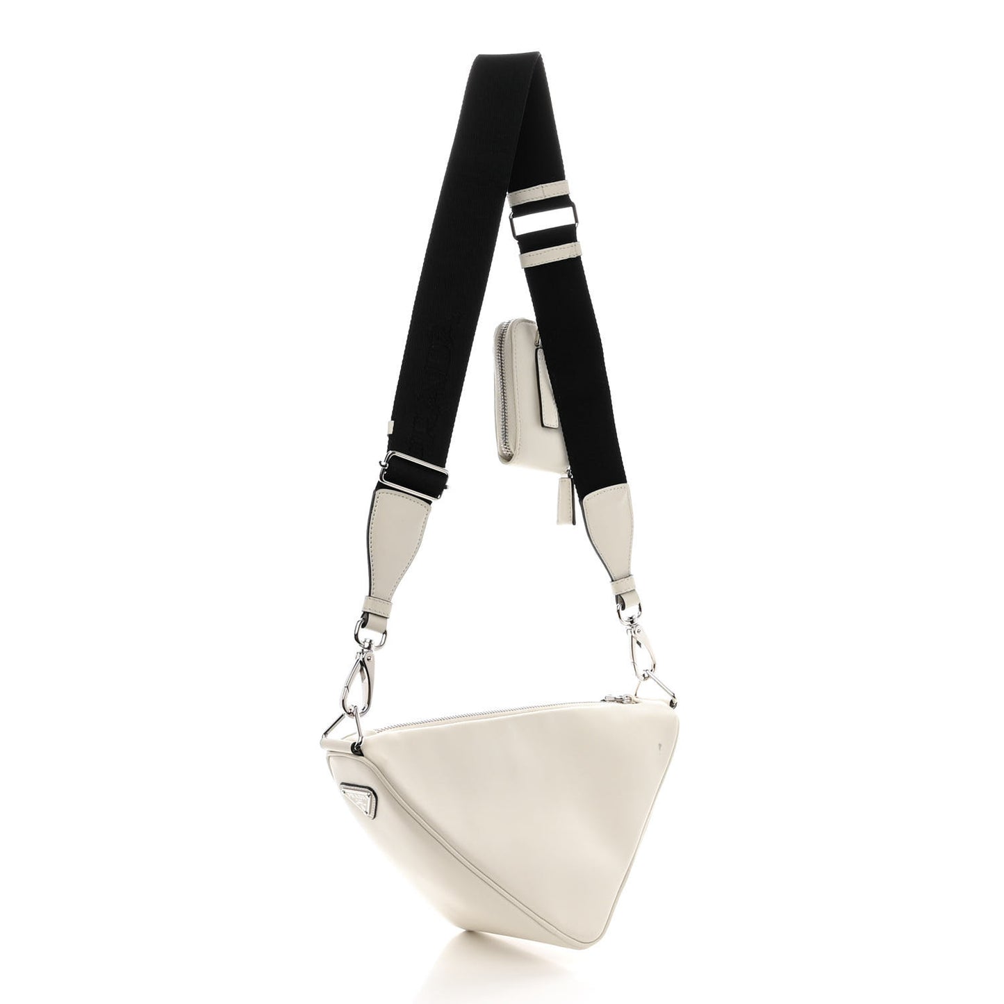 Grace Lux Triangle Shoulder Bag White