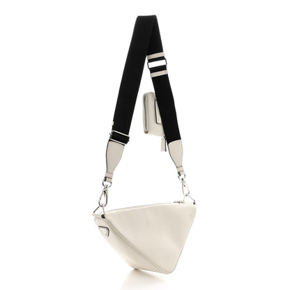 Prada Grace Lux Triangle Shoulder Bag White 3 of 14