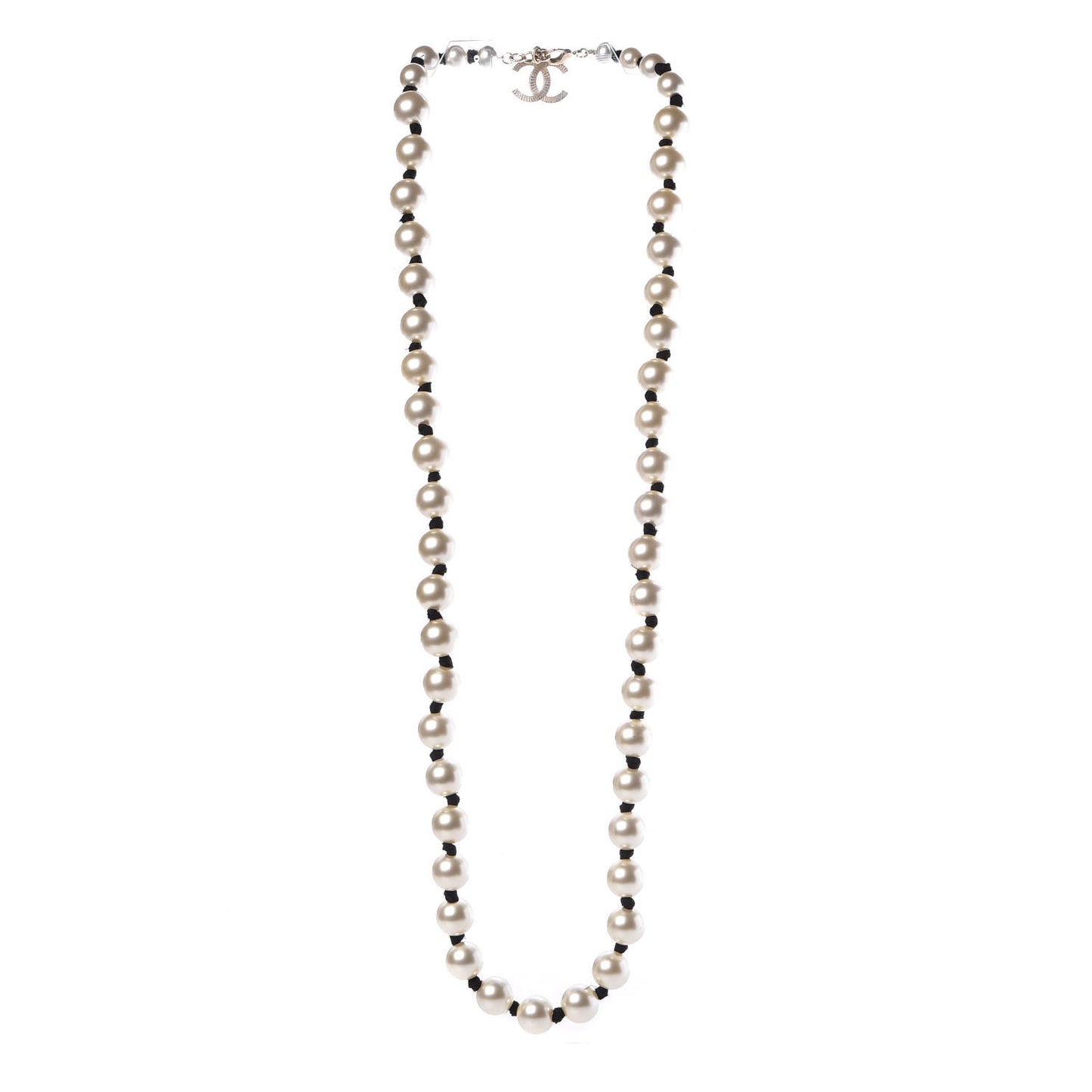 Pearl Long CC Necklace Gold