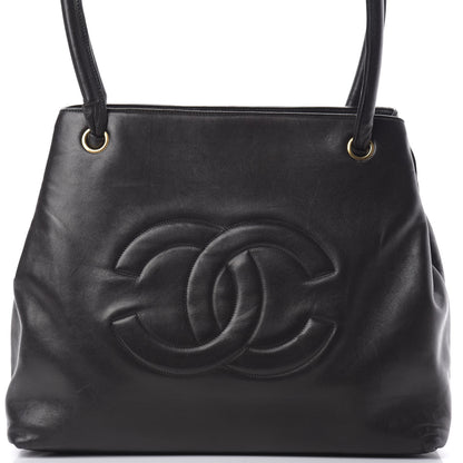 Chanel Lambskin CC Tote Black 11 of 18