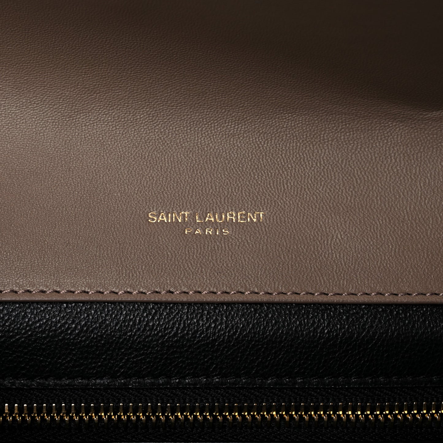 Lambskin Quilted Monogram Gaby Chain Bag Taupe
