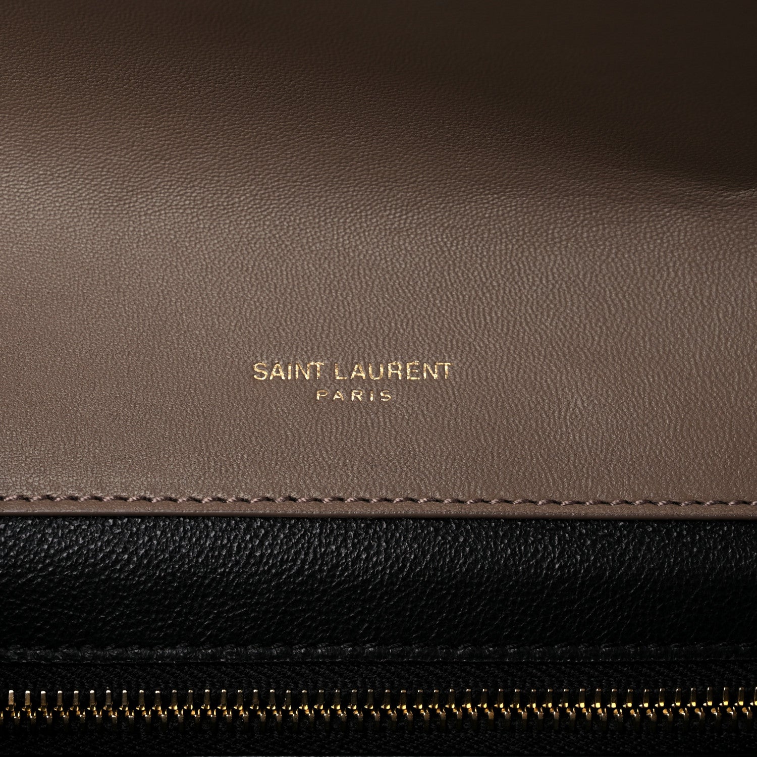 Saint Laurent Lambskin Quilted Monogram Gaby Chain Bag Taupe 7 of 12